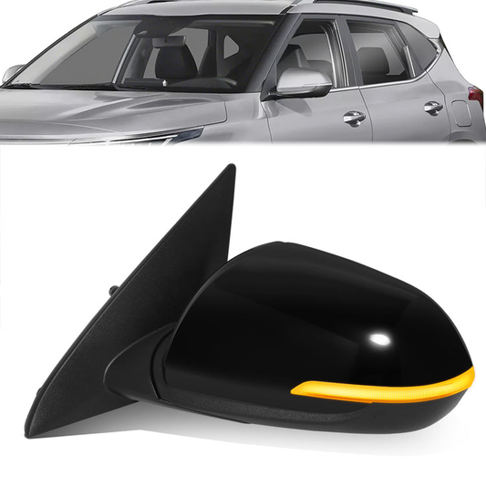 RETROVISOR MIRROR - OE STYLE - KIA SELTOS 2021-2024 - WITH POWER WITH HEATED GLASS WITH BLIND SPOT - DRIVER LEFT SIDE - BLACK