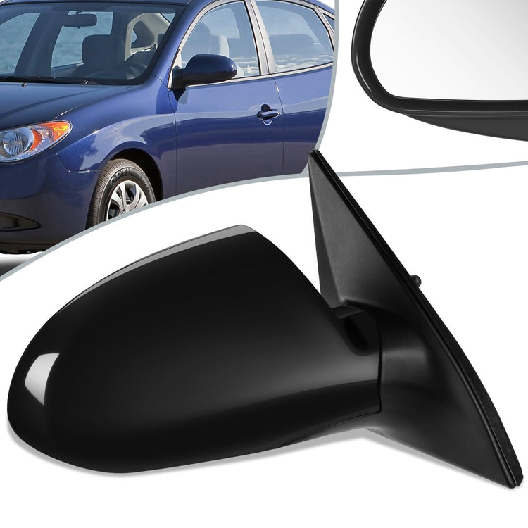 RETROVISOR MIRROR - OEM - 07-10 HYUNDAI ELANTRA - MANUAL - BLACK - RIGHT