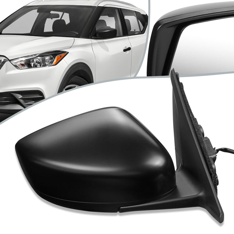 RETROVISOR MIRROR - OEM - 18-20 NISSAN KICKS - POWERED - FOLDING - TEXTURED - BLACK