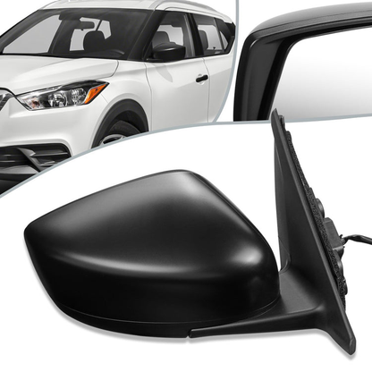 RETROVISOR MIRROR - OEM - 18-20 NISSAN KICKS - POWERED - FOLDING - TEXTURED - BLACK