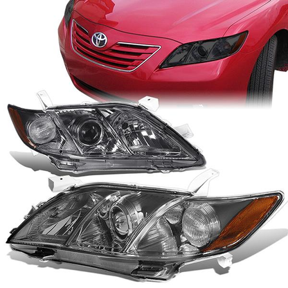 FAROS 07-09 TOYOTA CAMRY - H1 LOW BEAM / 9005 HIGH BEAM / 3457A TURN SIGNAL - SMOKE HOUSING / AMBER CORNER