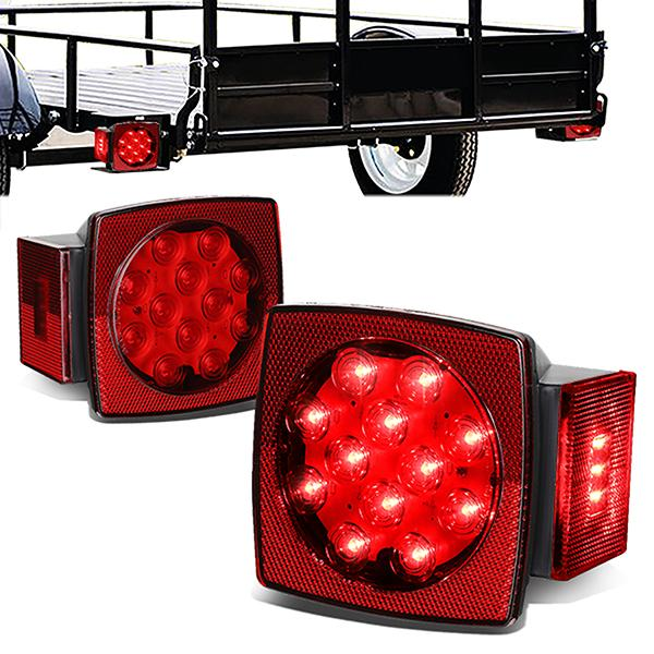 nan TRAILER LIGHTS - FITS 12V CAPABLE VEHICLES - FITS UNDER 80" WIDE APPLICATIONS - RED