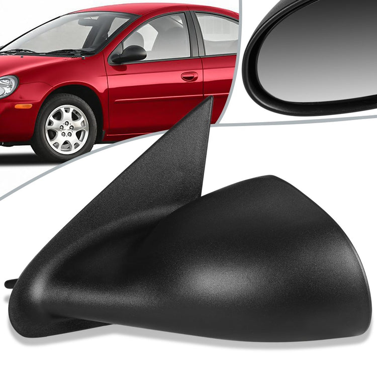RETROVISOR MIRROR - 00-05 DODGE NEON / 00-01 PLYMOUTH NEON - MANUAL - OEM - LEFT - TEXTURED/BLACK