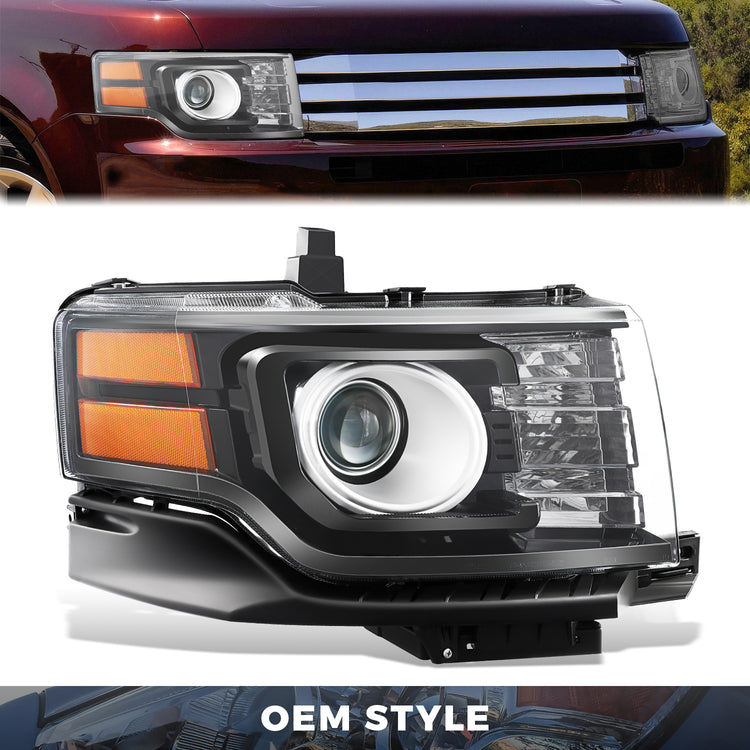FAROS OE STYLE - 09-12 FORD FLEX HID - BLACK HOUSING - RIGHT SIDE
