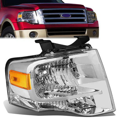 FAROS OE STYLE - 07-14 FORD EXPEDITION - H13 HEADLIGHT / 3157A PARKING - CHROME HOUSING - RIGHT