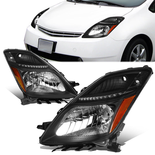 FAROS HID - 06-09 TOYOTA PRIUS - ONLY FITS MODELS WITH FACTORY HID/XENON HEADLIGHTS - DOES NOT FIT FACTORY HALOGEN HEADLIGHT MODELS - BLACK HOUSING / AMBER CORNER - D4R LOW/HIGH / 7440 SIGNAL / 7440 PARKING, 2825 SIDE MARKER