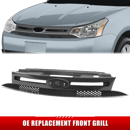 PARRILLA GRILLE - FD FOCS '08-'11(4/5D)/ GRILLE ASS'Y 09-11/ MAT-BLACK W/BK  MOULDING/ (2D)//PARTS.NO,FO1200504//OEM NO,9S4Z8200CA