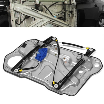 REGULADOR DE VENTANA WINDOW MOTORS & REGULATORS - METALLIC - 05 VOLKSWAGEN BORA/99-10 VOLKSWAGEN GOLF/99-05 VOLKSWAGEN JETTA - FITS 4-DR MODELS - METALLIC - BARE STEEL/PLASTIC
