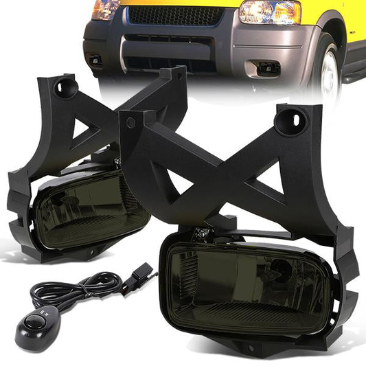 FAROS DE NIEBLA 01-04 FORD ESCAPE 4-DOOR - W/ SWITCH - 898 BULB - SMOKE
