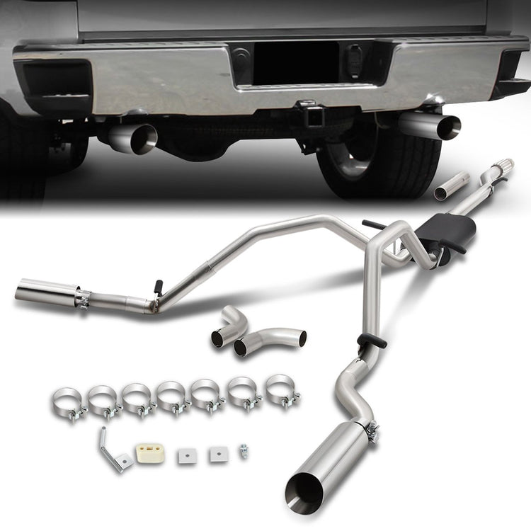 TUBERIA CATBACK CATBACK - 07-13 CHEVROLET SILVERADO 1500 5.3L CREW CAB WITH 5.5' BED / 07-08 CHEVROLET SILVERADO 1500 4.8L CREW CAB WITH 5.5' BED / 07-13 CHEVROLET SILVERADO 1500 5.3L EXTRA CAB WITH 6.5' BED / 07-08 CHEVROLET SILVERADO 1500 4.8L EXTRA CAB