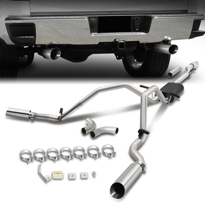 TUBERIA CATBACK CATBACK - 07-13 CHEVROLET SILVERADO 1500 5.3L CREW CAB WITH 5.5' BED / 07-08 CHEVROLET SILVERADO 1500 4.8L CREW CAB WITH 5.5' BED / 07-13 CHEVROLET SILVERADO 1500 5.3L EXTRA CAB WITH 6.5' BED / 07-08 CHEVROLET SILVERADO 1500 4.8L EXTRA CAB