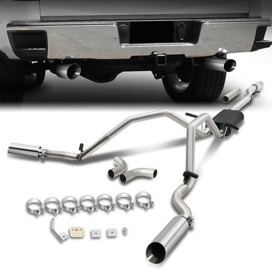 TUBERIA CATBACK CATBACK - 07-13 CHEVROLET SILVERADO 1500 5.3L CREW CAB WITH 5.5' BED / 07-08 CHEVROLET SILVERADO 1500 4.8L CREW CAB WITH 5.5' BED / 07-13 CHEVROLET SILVERADO 1500 5.3L EXTRA CAB WITH 6.5' BED / 07-08 CHEVROLET SILVERADO 1500 4.8L EXTRA CAB