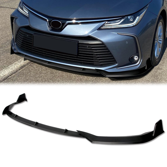 LIP FRONTAL 20-21 TOYOTA COROLLA - FITS L, LE, XLE ONLY - REQUIRES DRILLING BUMPER FOR INSTALLATION - 3PC - MATTE BLACK