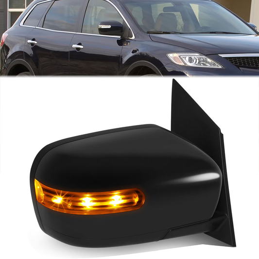 RETROVISOR MIRROR - OE STYLE - MAZDA CX-7 2007-2012 - WITH POWER WITH HEATED GLASS WITH SIGNAL - PASSENGER RIGHT SIDE - BLACK