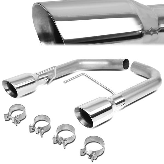 TUBERIA CATBACK AXELBACK - 15-17 FORD MUSTANG 2.3L ECOBOOST - DUAL ROLLED TIP - STAINLESS STEEL