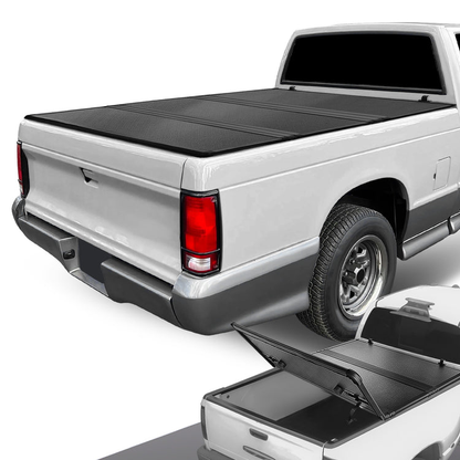 TAPADERA DE CAJUELA TONNEAU COVER - HARD TRI-FOLD - 82-93 CHEVY S10 / 82-90 GMC S15 / 91-93 GMC SONOMA - FITS 6FT FLEETSIDE / STYLESIDE BED MODELS ONLY