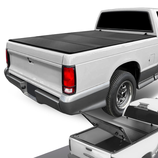 TAPADERA DE CAJUELA TONNEAU COVER - HARD TRI-FOLD - 82-93 CHEVY S10 / 82-90 GMC S15 / 91-93 GMC SONOMA - FITS 6FT FLEETSIDE / STYLESIDE BED MODELS ONLY