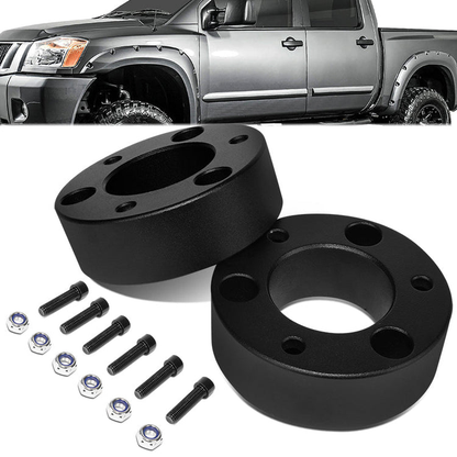 KIT ELEVACION 04-22 NISSAN TITAN / 04-15 NISSAN ARMADA - FITS 2WD & 4WD MODELS - FRONT - 3" LIFT - STRUT TOP MOUNT SPACER