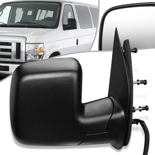 RETROVISOR MIRROR - OEM - 07-08 FORD E-150, E-250, E-350, E-450 - POWERED - TEXTURED - BLACK - RIGHT