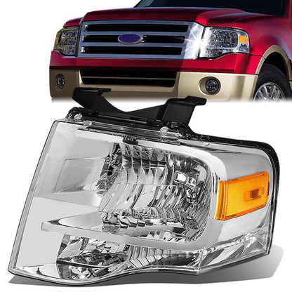 FAROS OE STYLE - 07-14 FORD EXPEDITION - H13 HEADLIGHT / 3157A PARKING - CHROME HOUSING - LEFT