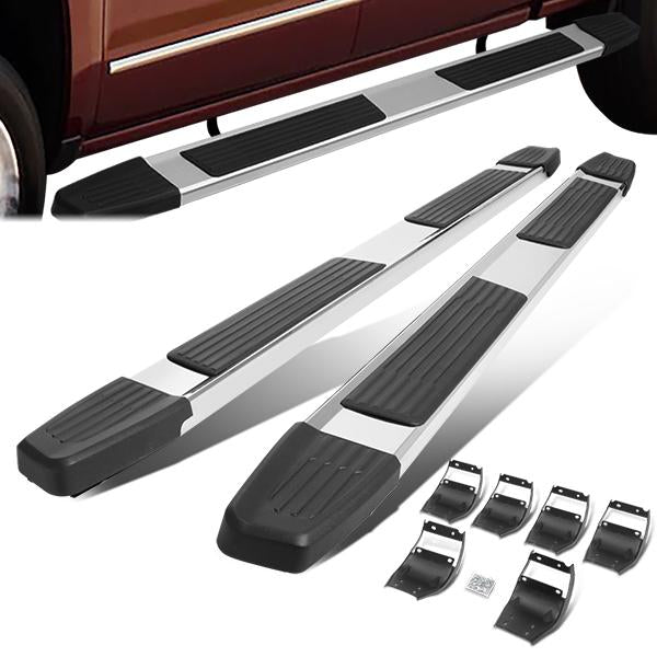 ESTRIBOS 5.25" - 15-20 FORD F-150 / 17-20 FORD F-250, F-350 SUPER DUTY - EXTENDED CAB - CHROME / BLACK