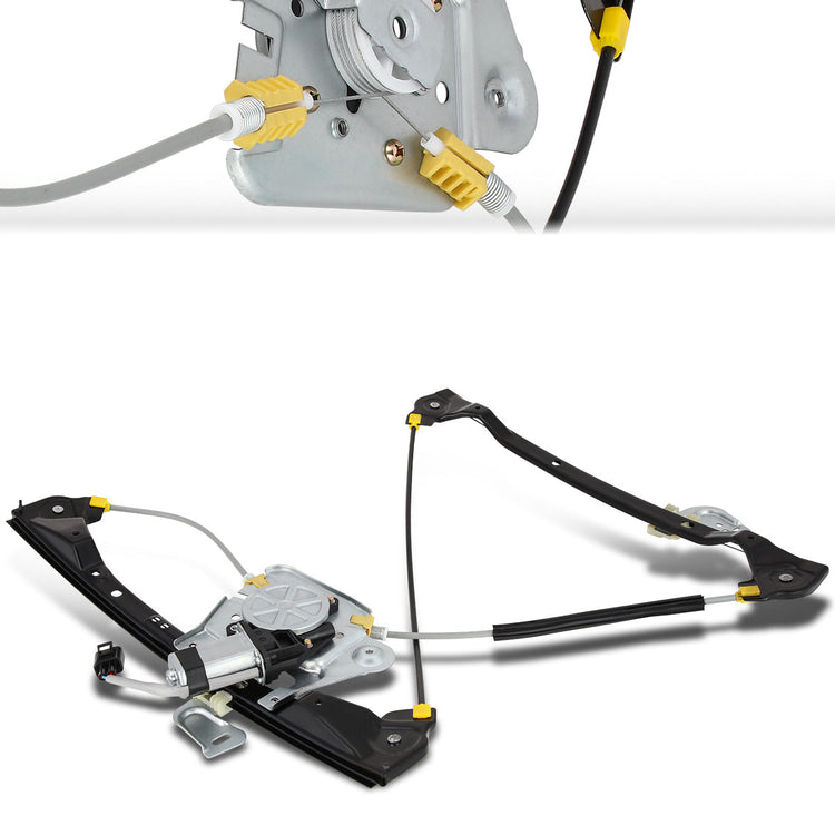 REGULADOR DE VENTANA WINDOW MOTORS & REGULATORS - METALLIC - 99-04 OLDSMOBILE ALERO/99-05 PONTIAC GRAND AM - FITS 4DR SEDAN MODELS ONLY - METALLIC - BARE STEEL/PLASTIC