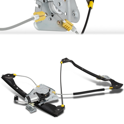 REGULADOR DE VENTANA WINDOW MOTORS & REGULATORS - METALLIC - 99-04 OLDSMOBILE ALERO/99-05 PONTIAC GRAND AM - FITS 4DR SEDAN MODELS ONLY - METALLIC - BARE STEEL/PLASTIC