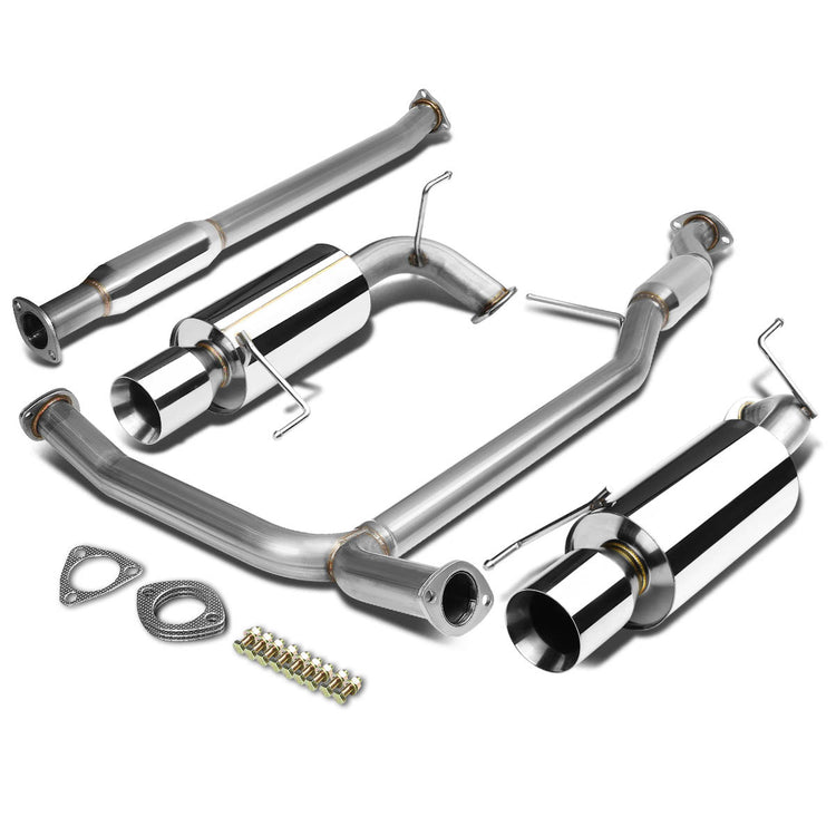 TUBERIA CATBACK CATBACK - 98-02 HONDA ACCORD V6 - DUAL ROLLED TIP - STAINLESS STEEL