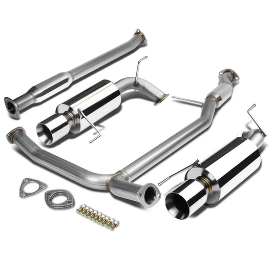 TUBERIA CATBACK CATBACK - 98-02 HONDA ACCORD V6 - DUAL ROLLED TIP - STAINLESS STEEL