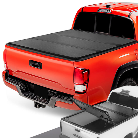 TAPADERA DE CAJUELA TONNEAU COVER - HARD TRI-FOLD - 05-15 TOYOTA TACOMA - FITS 5FT FLEETSIDE / STYLESIDE BED MODELS ONLY