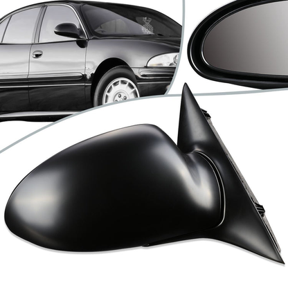 RETROVISOR MIRROR - OEM - 02-05 BUICK LESABRE - POWERED - HEATED - PAINTABLE - BLACK - RIGHT