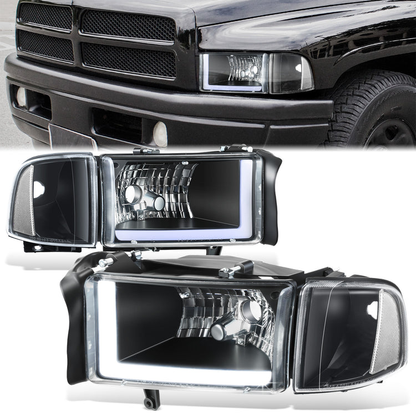 FAROS CLEAR LENS,CLEAR REFLECTOR,BLACK HOUSING - 4PCS - LED BAR