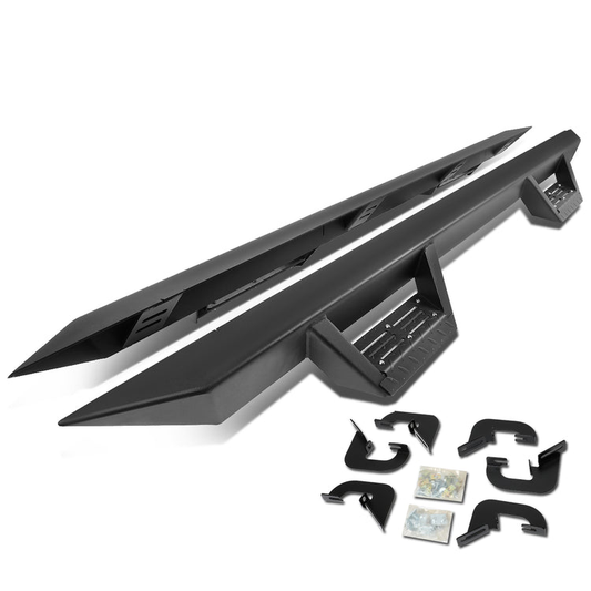 ESTRIBOS STEP DOWN - 07-17 CHEVY SILVERADO - EXTENDED CAB - BLACK