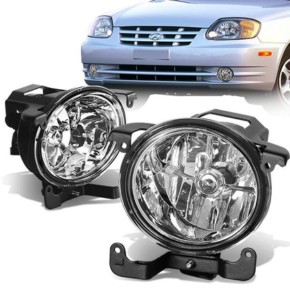 FAROS DE NIEBLA 03-06 HYUNDAI ACCENT - 881 BULB - CHROME / CLEAR