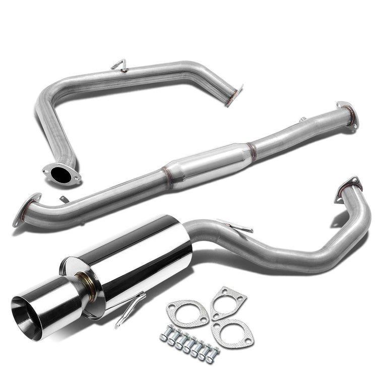TUBERIA CATBACK CATBACK - 95-99 MITSUBISHI ECLIPSE NON TURBO - SINGLE ROLLED TIP - STAINLESS STEEL