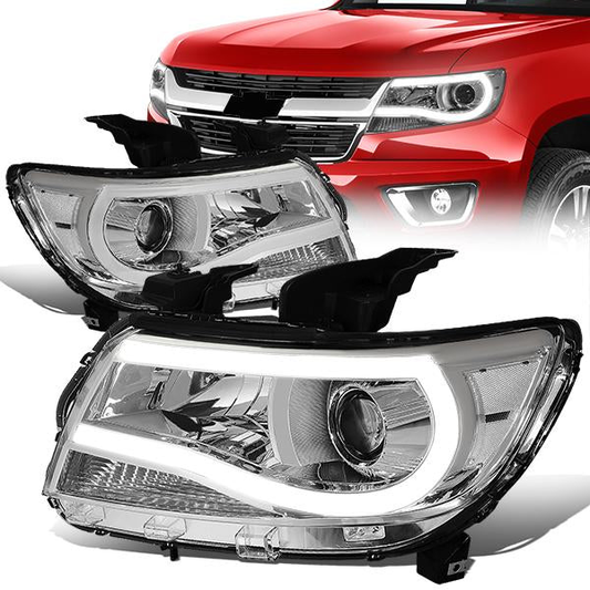 FAROS 15-20 CHEVY COLORADO - FULL LED U-TUBE DRL - PROJECTOR - CHROME HOUSING / CLEAR CORNER