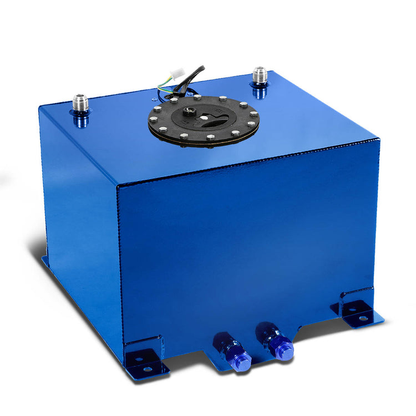 TANQUE DE GASOLINA FUEL CELL - GAS TANK WITH LEVEL SENDER - 8 GALLON - ALUMINUM - BLACK CAP - BLUE