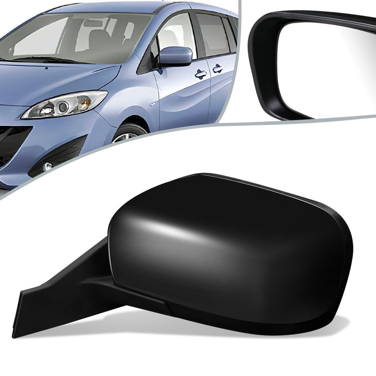 RETROVISOR MIRROR - OEM - 11-17 MAZDA 5 - POWERED - FOLDING - BLACK MATERIAL - LEFT