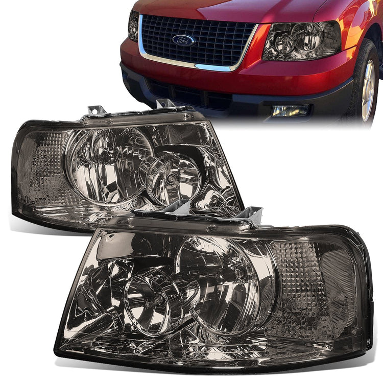 FAROS 03-06 FORD EXPEDITION 4-DOOR - 9006 LOW BEAM / 9005 HIGH BEAM - SMOKE HOUSING / CLEAR CORNER