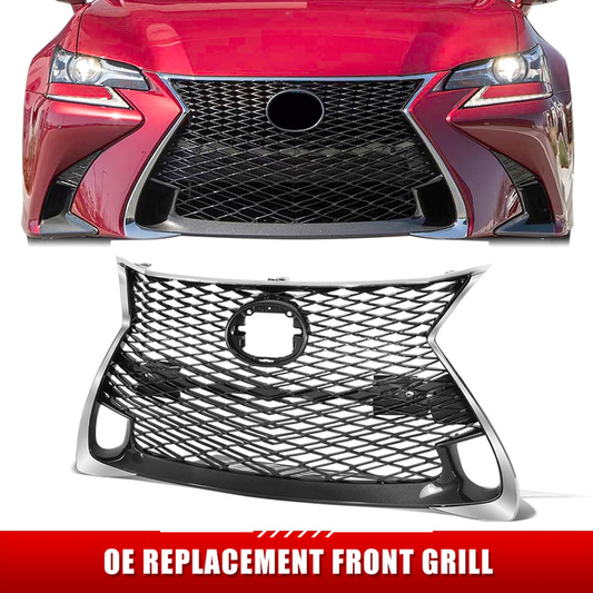 PARRILLA GRILLE - LX GS250/350/430 13-15/16-19/ GRILLE ASS'Y 16-19/ PAINTED BLACK/ W/CHROME MOULDING/ W/SENSOR H.