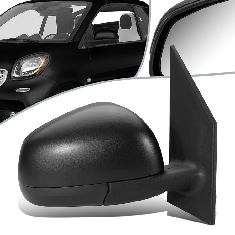 RETROVISOR MIRROR - OEM - 16-17 SMART FORTWO - POWERED - W/ TEMP SENSOR - FOLDING - TEXTURED - BLACK - RIGHT