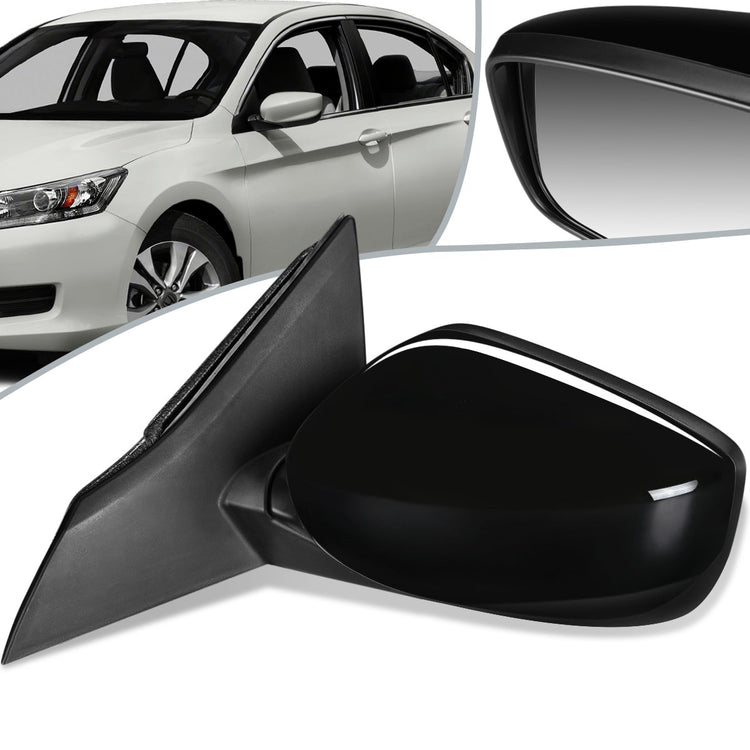RETROVISOR MIRROR - OEM - 13-17 HONDA ACCORD 4-DOOR - POWERED - PAINTABLE - BLACK - LEFT