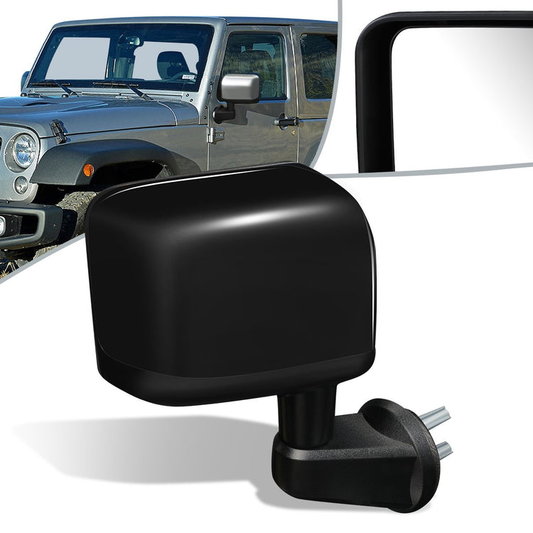 RETROVISOR MIRROR - OEM - 07-17 JEEP WRANGLER - POWERED - HEATED - FOLDING - BLACK MATERIAL - RIGHT