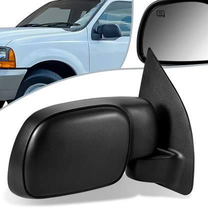 RETROVISOR MIRROR - OEM - 99-04 FORD F-350 / 00-05 FORD EXCURSION - POWERED - HEATED - FOLDING - TEXTURED - BLACK - RIGHT
