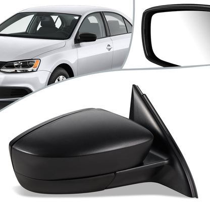 RETROVISOR MIRROR - OEM - 11-18 VOLKSWAGEN JETTA - POWERED - HEATED - FOLDING - TEXTURED - RIGHT - BLACK