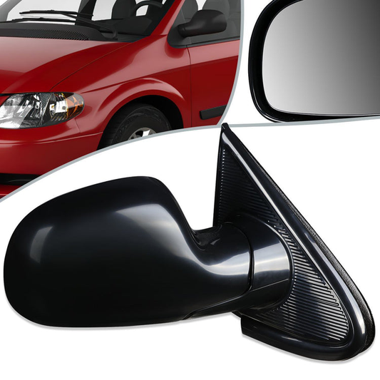 RETROVISOR MIRROR - OEM - 01-07 CHRYSLER TOWN & COUNTRY / 01-07 DODGE CARAVAN / 01-07 DODGE GRAND CARAVAN - POWERED - HEATED - PAINTABLE - BLACK - RIGHT