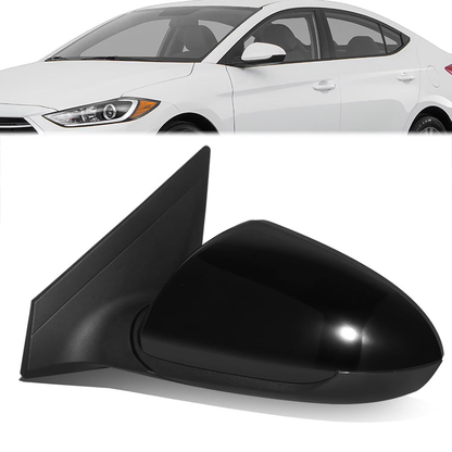RETROVISOR MIRROR - OE STYLE - HYUNDAI ELANTRA 17-18 - WITH POWER WITH HEATED GLASS U.S BUILT - DRIVER SIDE - PAINT TO MATCH - BLACK