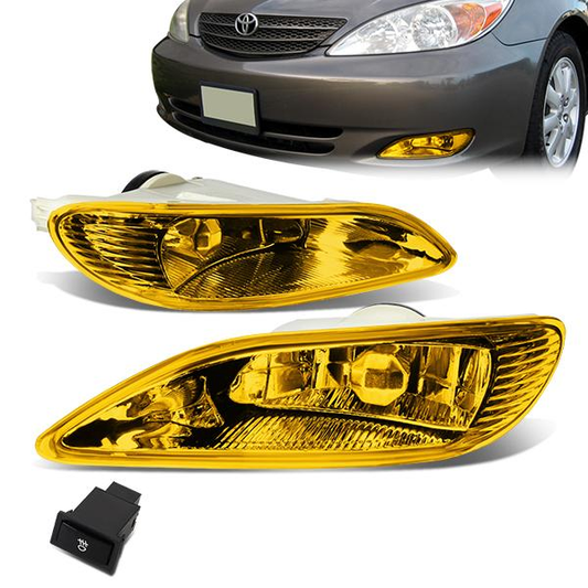 FAROS DE NIEBLA 02-04 TOYOTA CAMRY / 02-03 SOLARA / 05-08 COROLLA - W/ SWITCH - 9006 BULB - AMBER