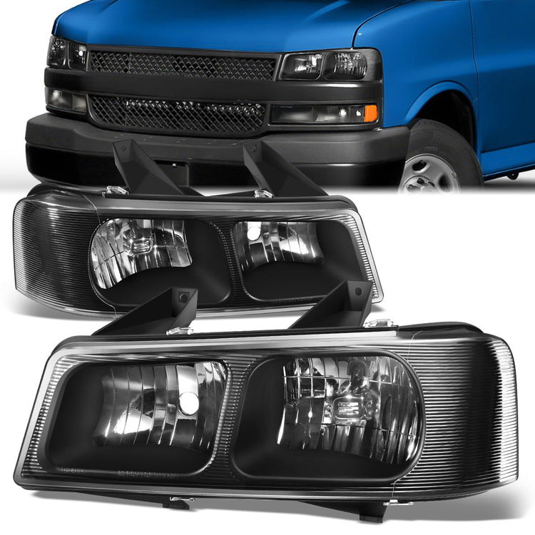 FAROS 03-14 CHEVROLET EXPRESS 1500 / 03-03 CHEVROLET EXPRESS 2500 / 03-23 CHEVROLET EXPRESS 3500 / 09-22 CHEVROLET EXPRESS 4500 / 03-14 GMC SAVANA 1500 / 03-23 GMC SAVANA 2500 / 03-23 GMC SAVANA 3500 / 09-22 GMC SAVANA 4500 - FITS MODELS WITH COMPOSITE