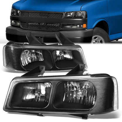 FAROS 03-14 CHEVROLET EXPRESS 1500 / 03-03 CHEVROLET EXPRESS 2500 / 03-23 CHEVROLET EXPRESS 3500 / 09-22 CHEVROLET EXPRESS 4500 / 03-14 GMC SAVANA 1500 / 03-23 GMC SAVANA 2500 / 03-23 GMC SAVANA 3500 / 09-22 GMC SAVANA 4500 - FITS MODELS WITH COMPOSITE
